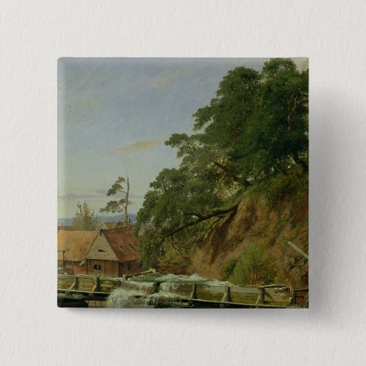 Ein Watermill in Christiania, c.1834 Button (Vorderseite)