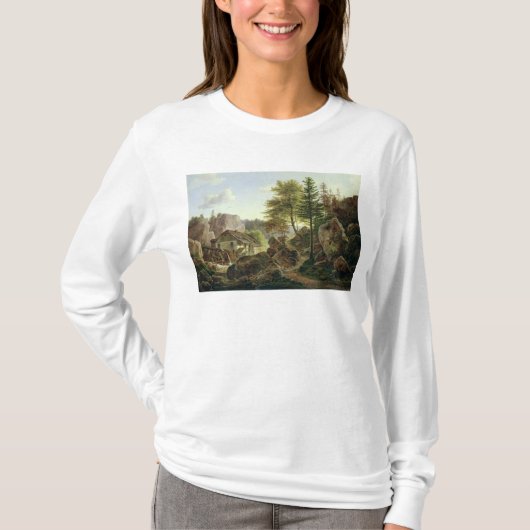 Ein Watermill in den Vosges nähern sich T-Shirt (Vorderseite)