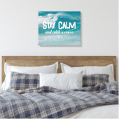 Ein Wave-Zitat über den Ozean Leinwanddruck (Insitu (Schlafzimmer))