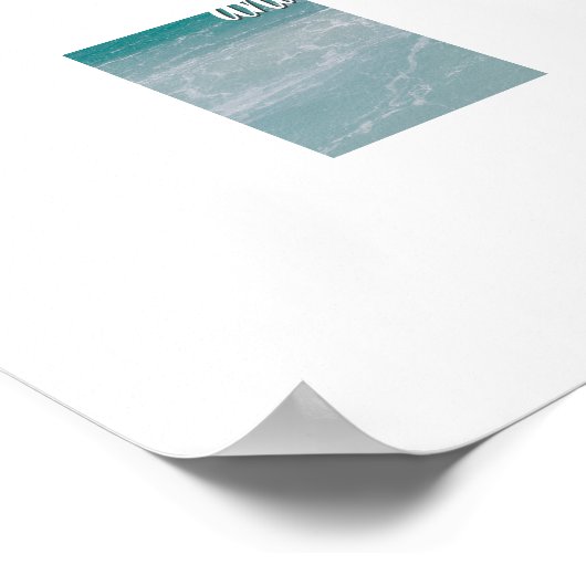 Ein Wave-Zitat über den Ozean Poster (Ecke)