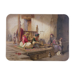 Ein Weber in Esna, eine von 24 Illustrationen Magnet