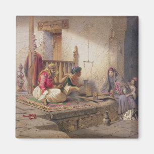 Ein Weber in Esna, eine von 24 Illustrationen Magnet
