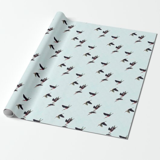 Ein Wedge von Ibises im Flug Geschenkpapier (Ungerollt)