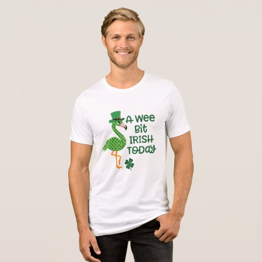 Ein Wee Bit Irish Heute St. Patrick Day Tri-Blend Shirt (Vorderseite voll)