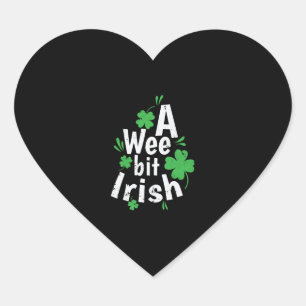 Ein Wee bit Irish St. Patricks Day Herz-Aufkleber