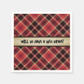 Ein Wee Dram von Scotch Paper Untersetzer Serviette (Vorderseite)