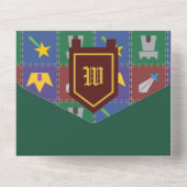 Ein Wee's Fantasy Quilt All-in-One-Einladung All In One Einladung (Rückseite)