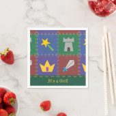 Ein Wee's Fantasy Quilt Baby Shower Napkins Serviette (Beispiel)
