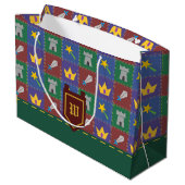 Ein Wee's Fantasy Quilt Geschenktasche Große Geschenktüte (Rückseite Schrägansicht)