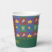 Ein Wee's Fantasy Quilt Paper Cup Pappbecher (Rückseite)
