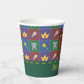 Ein Wee's Fantasy Quilt Paper Cup Pappbecher (Vorderseite)