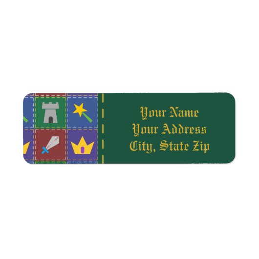 Ein Wee's Fantasy Quilt-Rücksendeadresse-Label (Vorne)