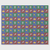 Ein Wee's Fantasy Quilt Wrapping Paper Geschenkpapier (Flach)