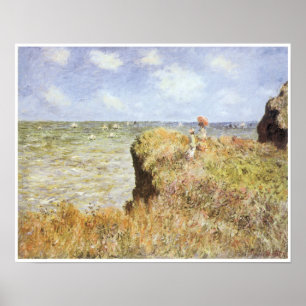 Ein Weg auf den Klippen bei Pourville, 1882 Poster