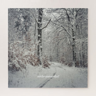 Ein Weg durch den verzauberten Winterwald Puzzle