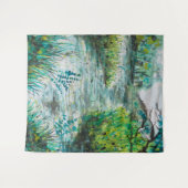 Ein Weg entlang der See-Aquarell-Wand-Tapisserie Wandteppich (Vorderseite (Horizontal))