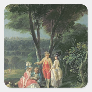 Ein Weg im Park Quadratischer Aufkleber