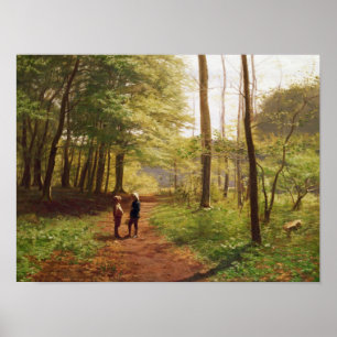 Ein Weg im Wald Poster