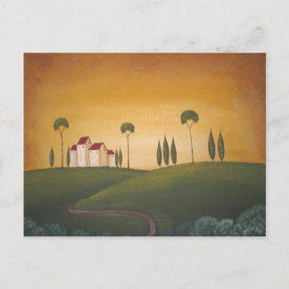 Ein Weg in der Toskana Postkarte