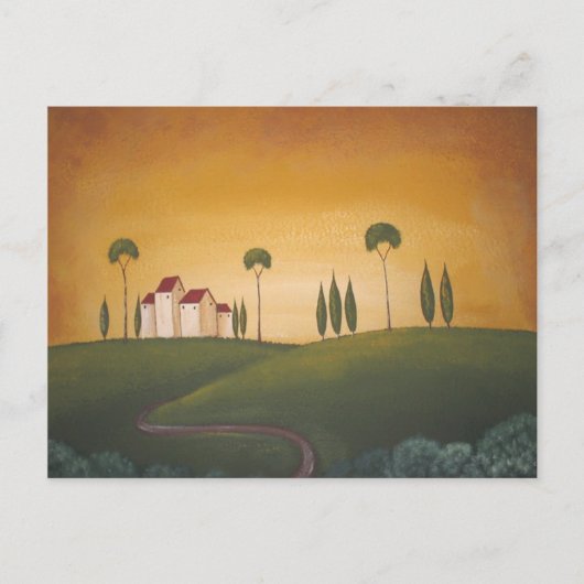 Ein Weg in der Toskana Postkarte (Vorderseite)