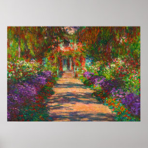 Ein Weg in Monets Garden, Giverny, 1902 Poster