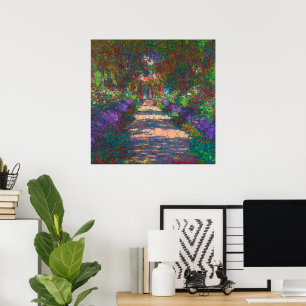 Ein Weg in Monets Garten nach Claude Monet Poster