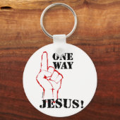 Ein Weg Jesus Christliches Geschenkdesign Schlüsselanhänger (Vorderseite)