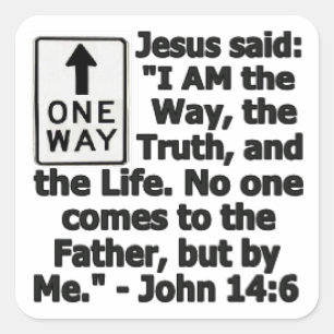 Ein Weg Quadratischer Aufkleber