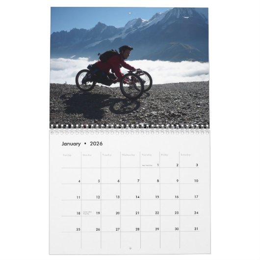 Ein weg von Handcycle 2010 Kalender (Jan 2026)