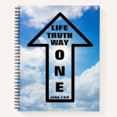 Ein Weg, Wahrheit, Lebenslauf Notizblock (Vorderseite)