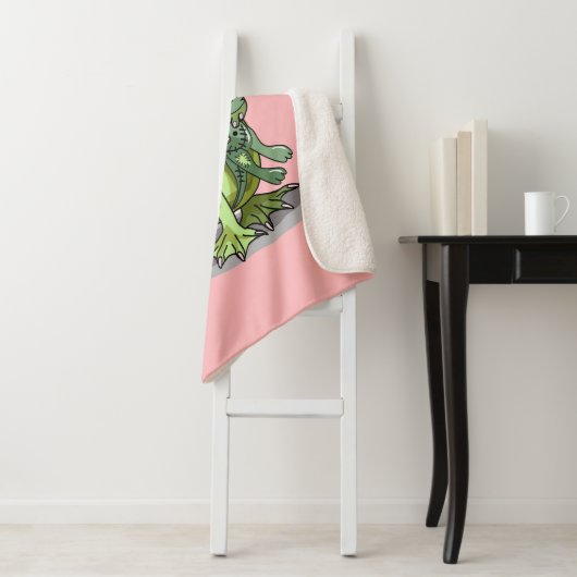 Ein weiblicher Hadrosaurus, der eine Puppe hält. Sherpadecke (Beispiel)