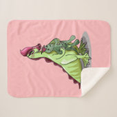 Ein weiblicher Hadrosaurus, der eine Puppe hält. Sherpadecke (Vorderseite (Horizontal))