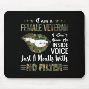 Ein weiblicher Veteran hat keine innere Stimme Ges Mousepad