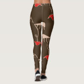 Ein weibliches Gesicht: abstraktes Muster. Leggings (Rückseite)