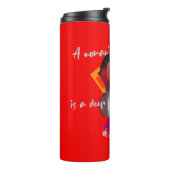 Ein weibliches Herz rot Thermosbecher (Nach links gedreht)