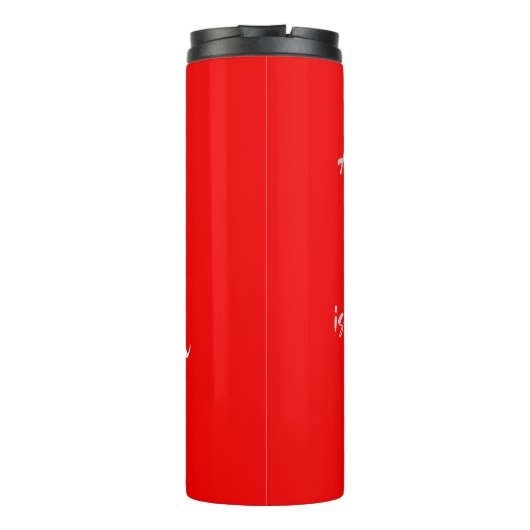 Ein weibliches Herz rot Thermosbecher (Rückseite)