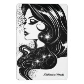 Ein weibliches Portrait Mini Klemmbrett (Rückseite)