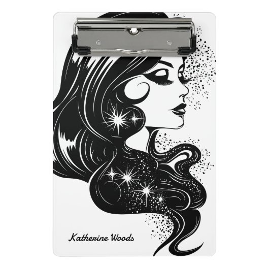 Ein weibliches Portrait Mini Klemmbrett (Vorderseite)