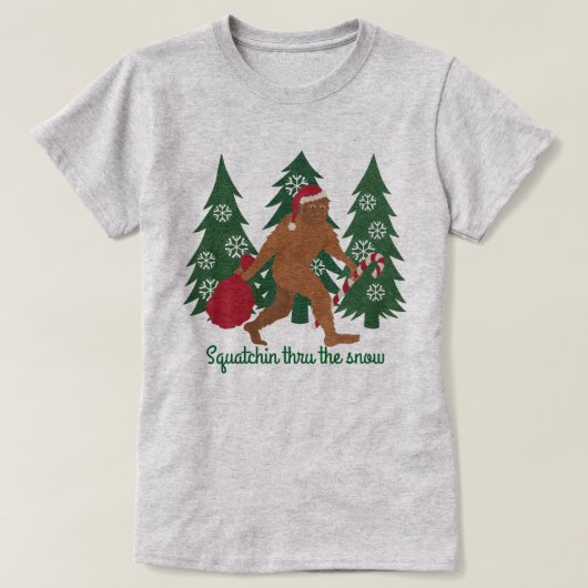 Ein Weihnachten Squatchin Sankt Squatch durch den T-Shirt (Design vorne)