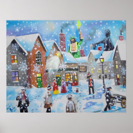 ein Weihnachts-Carol-Scrooge und die drei Geister Poster