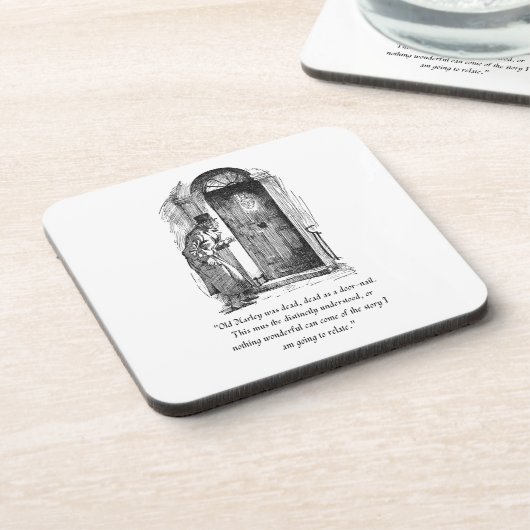 Ein Weihnachts-Carol-Untersetzer Getränkeuntersetzer (Linke Seite)