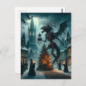 Ein Weihnachts-Horror AI Generated Art Postkarte (Vorne/Hinten)