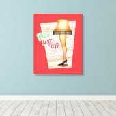 Ein Weihnachts-Lampe | Ein Leg hoch holen Leinwanddruck (Insitu (Holzboden))