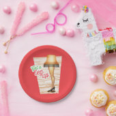 Ein Weihnachts-Lampe | Ein Leg hoch holen Pappteller (Party)