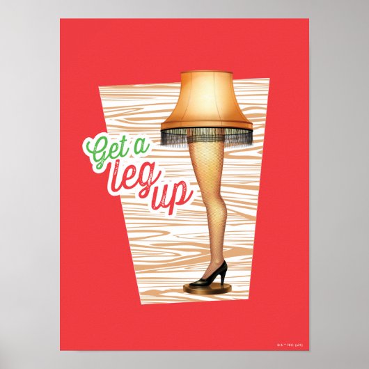 Ein Weihnachts-Lampe | Ein Leg hoch holen Poster (Vorne)
