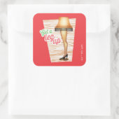 Ein Weihnachts-Lampe | Ein Leg hoch holen Quadratischer Aufkleber (Tasche)