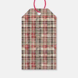 Ein Weihnachts-Tartan-Blumendesign Serie #2 Geschenkanhänger