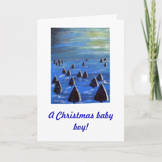 Ein WeihnachtsBaby! Feiertagskarte (Vorderseite)