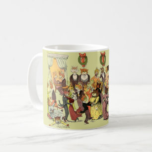 Ein Weihnachtsball in Catsville von Louis Wain Kaffeetasse