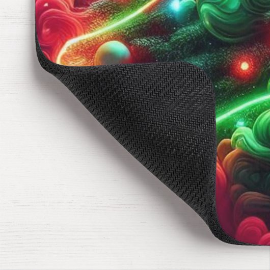 Ein Weihnachtsbaum in einem rauchigen Dunst auf ei Mousepad (Ecke)